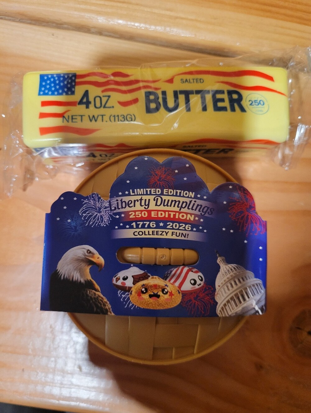 Patriotic Salted Butter Stick Squishy- American Flag & Patriotic Dumpling